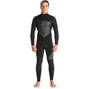 Quiksilver Syncro Plus 4/3mm Chest Zip Wetsuit JET BLACK EQYW103044